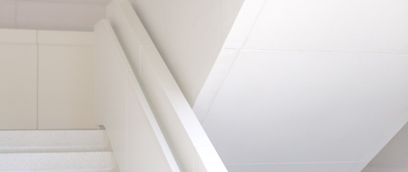 photo of white staircase